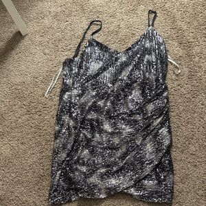 Lulu's Black and Silver Sequin Camisole